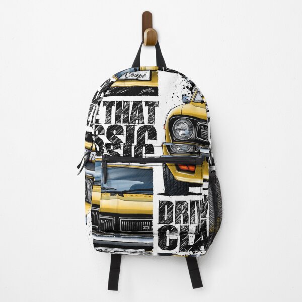 Item preview, Drive That Classic featuring the Iconic Datsun B210 in yellow. (light coloured background) designed and sold by Petrolhead T-Shirts and Art.