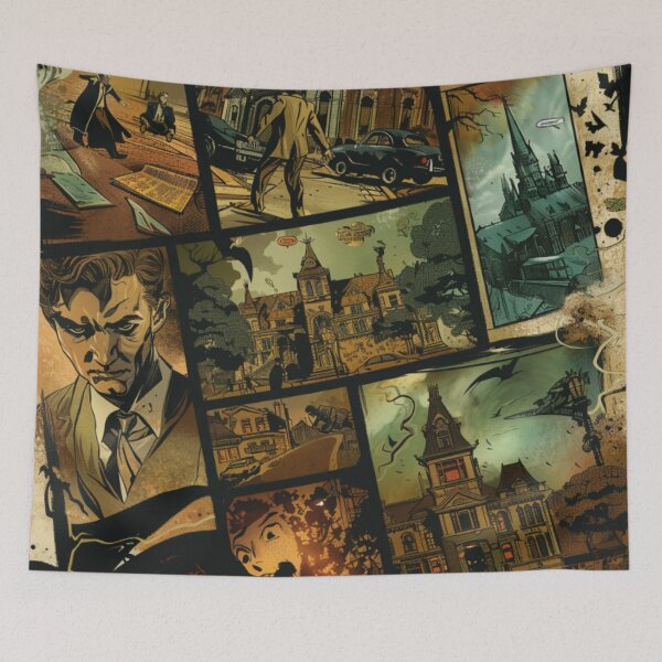 Item preview, Halloween Comic Pattern designed and sold by Bring Back Culture.