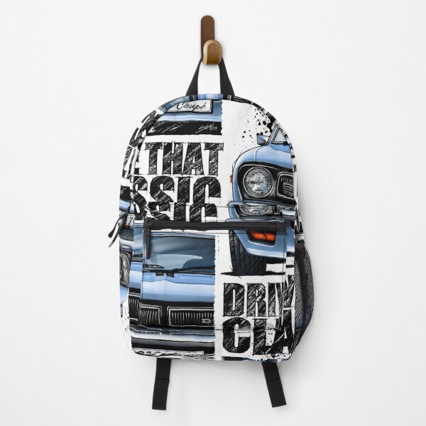 Item preview, Drive That Classic featuring the Iconic Datsun B210 in blue. (light coloured background) designed and sold by Petrolhead T-Shirts and Art.