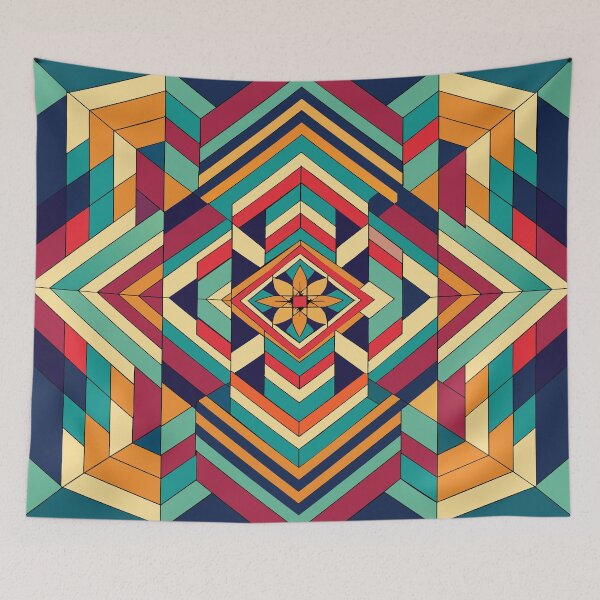 Item preview, Chromatic Harmony,Colorful Geometric Illustration designed and sold by AgarutanPrint.