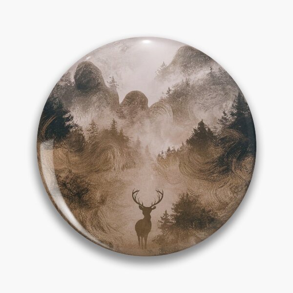 Item preview, Deer in a foggy forest designed and sold by Tajdi.