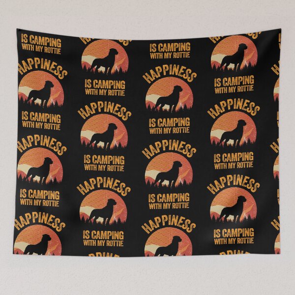 Item preview, Wavy Happiness Is Camping With My Rottweiler designed and sold by Guarddogdrive.