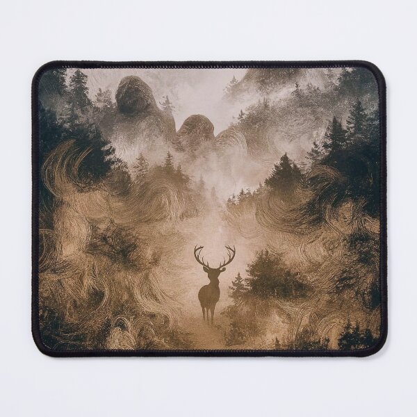 Item preview, Deer in a foggy forest designed and sold by Tajdi.