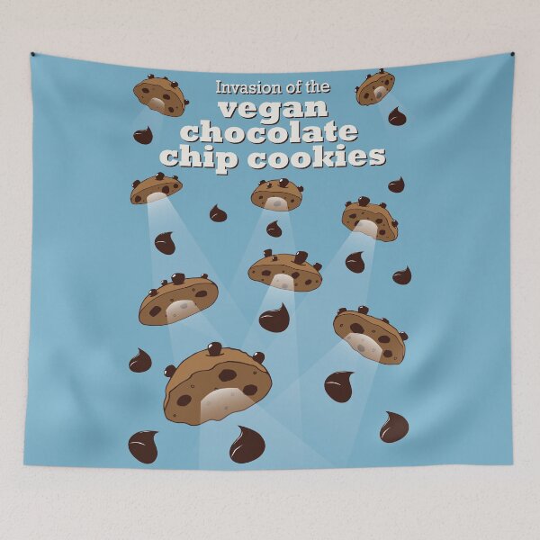Item preview, invasion of the vegan chocolate chip cookies designed and sold by VeganHotDog.
