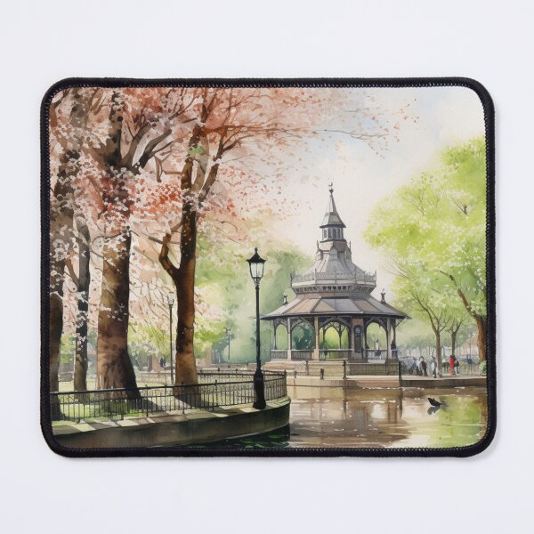 Item preview, A Watercolor Design of the Vondelpark - Amsterdam - Netherlands designed and sold by Sketch-Shack.