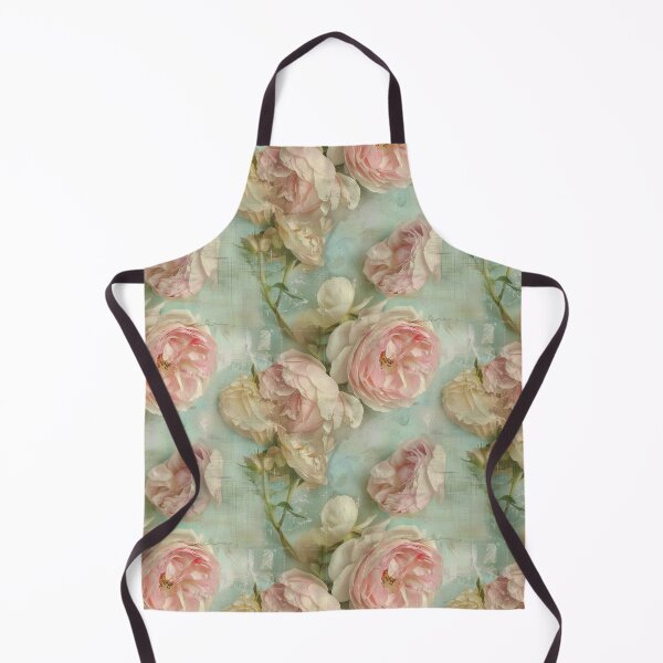 Item preview, Pink and Teal  Shabby Chic Faded Antique Moody Floral Victorian Style designed and sold by AmandaArcane.