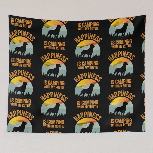 Item preview, Sunny Happiness Is Camping With My Rottweiler designed and sold by Guarddogdrive.
