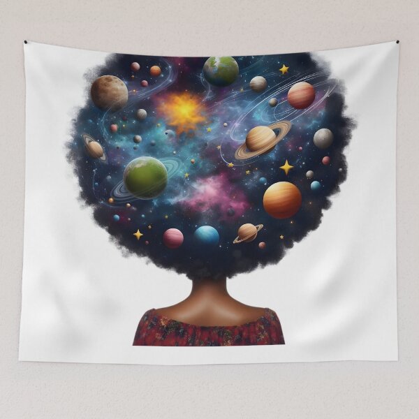 Item preview, Afrofuturism Afro Girl designed and sold by KitonicTees.