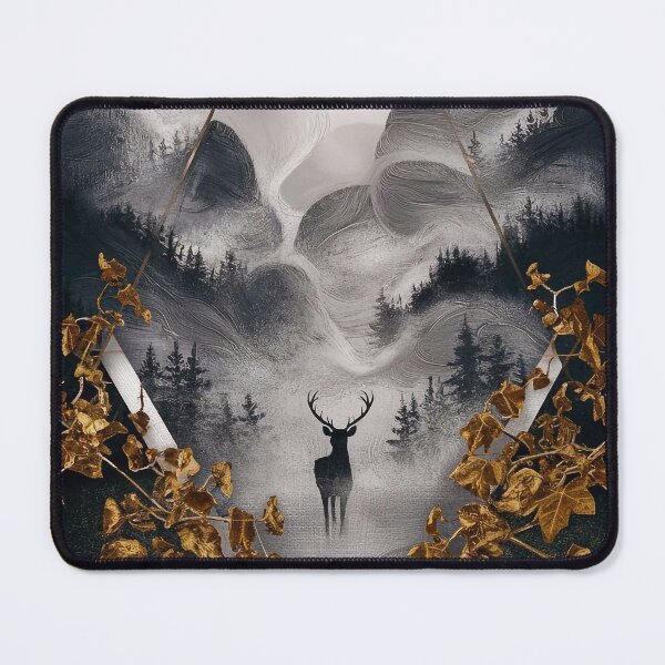 Item preview, Deer in a foggy forest designed and sold by Tajdi.