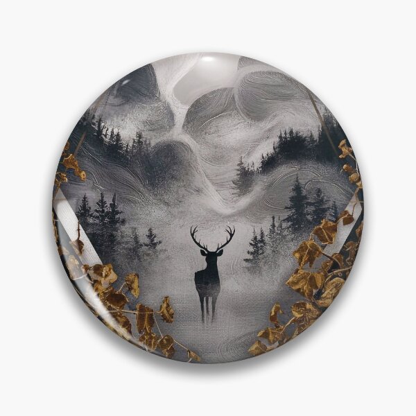Item preview, Deer in a foggy forest designed and sold by Tajdi.