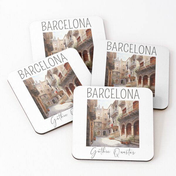 Item preview, A Watercolor Design of the Gothic Quarter (Barri Gòtic) - Barcelona - Spain designed and sold by Sketch-Shack.