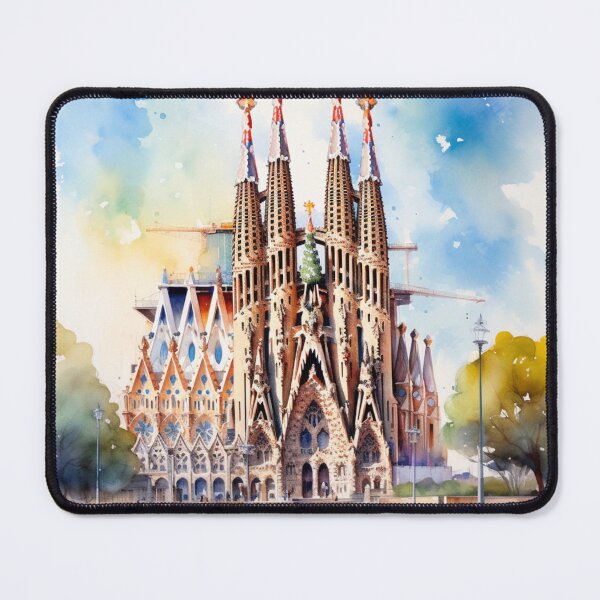Item preview, A Watercolor Design of the Sagrada Familia - Barcelona - Spain designed and sold by Sketch-Shack.
