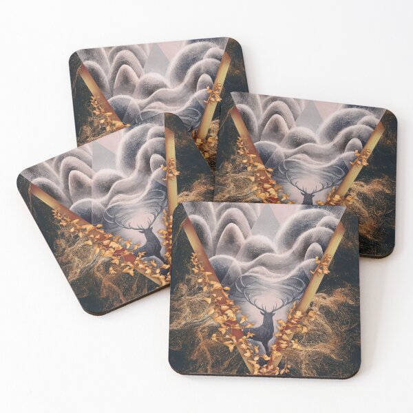 Item preview, Deer in a foggy forest designed and sold by Tajdi.