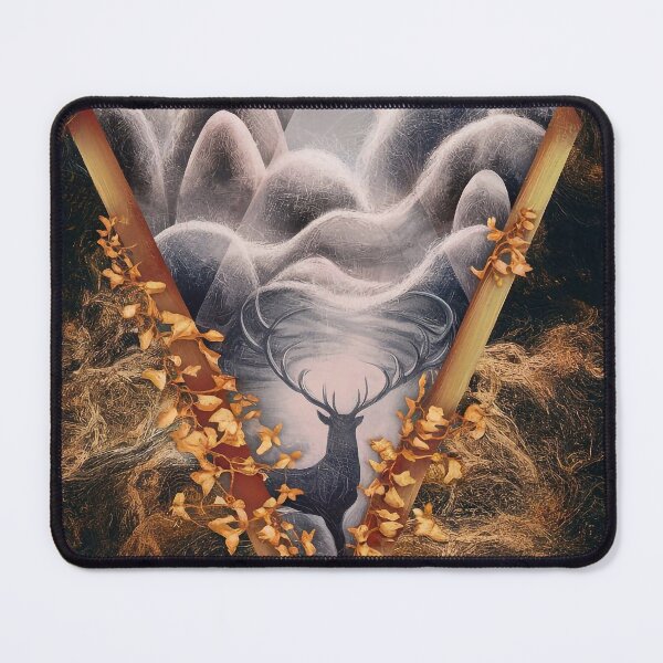 Item preview, Deer in a foggy forest designed and sold by Tajdi.