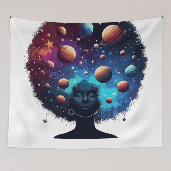 Item preview, Afrofuturism Afro Girl Black Artist designed and sold by KitonicTees.