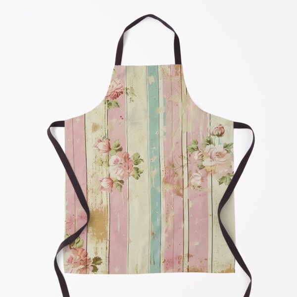 Item preview, Teal and Pink Flowers and Stripes Shabby Chic Faded Antique Moody Floral Victorian Style designed and sold by AmandaArcane.