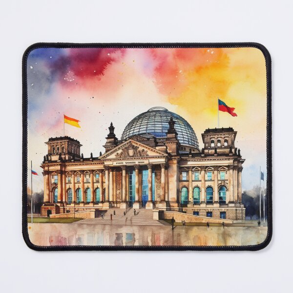 Item preview, A Watercolor Design of the Reichstag Building - Berlin - Germany designed and sold by Sketch-Shack.