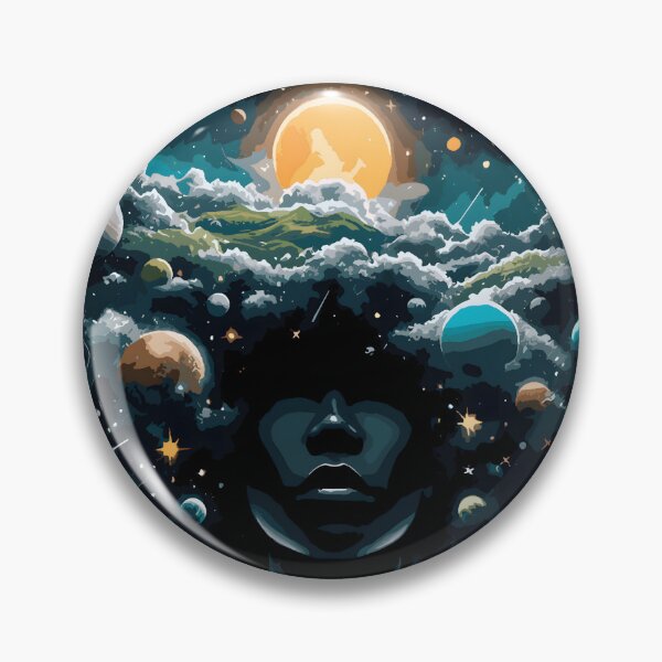 Item preview, Afrofuturism Afro Girl Sci-fi designed and sold by KitonicTees.