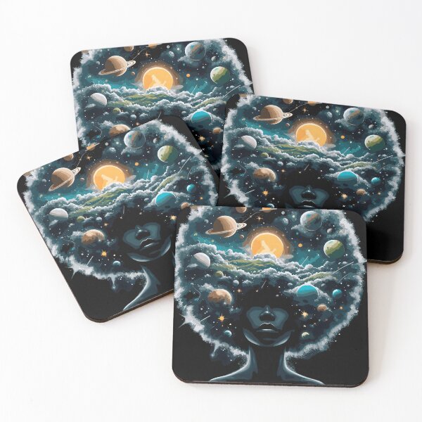 Item preview, Afrofuturism Afro Girl Sci-fi designed and sold by KitonicTees.