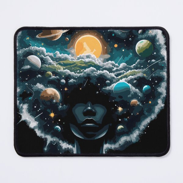 Item preview, Afrofuturism Afro Girl Sci-fi designed and sold by KitonicTees.