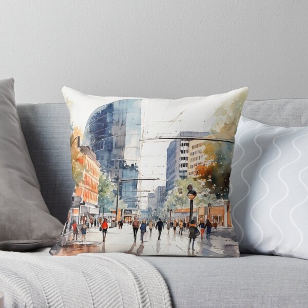 Item preview, A Watercolor Design of the Potsdamer Platz - Berlin - Germany designed and sold by Sketch-Shack.