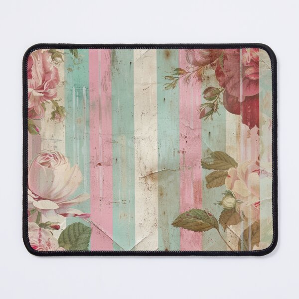 Item preview, Dainty and Demure Flowers and Stripes Shabby Chic Faded Antique Moody Floral Victorian Style designed and sold by AmandaArcane.