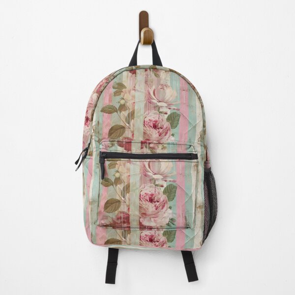 Item preview, Dainty and Demure Flowers and Stripes Shabby Chic Faded Antique Moody Floral Victorian Style designed and sold by AmandaArcane.