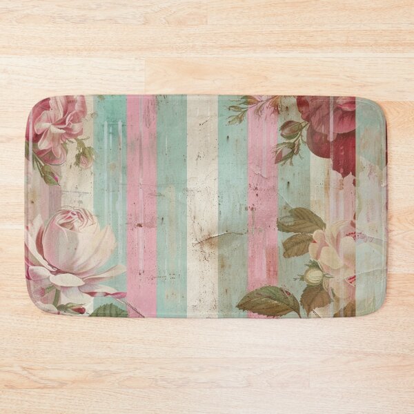 Item preview, Dainty and Demure Flowers and Stripes Shabby Chic Faded Antique Moody Floral Victorian Style designed and sold by AmandaArcane.
