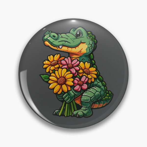 Artikelvorschau, Krokodil mit Blumen entworfen und verkauft von VelvetRoom.