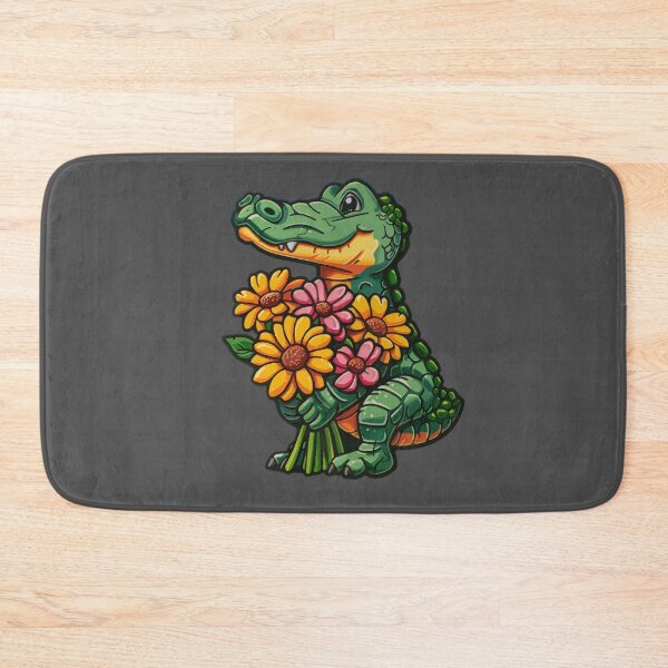Aperçu de l'œuvre Crocodile tenant des fleurs créée et vendue par VelvetRoom.