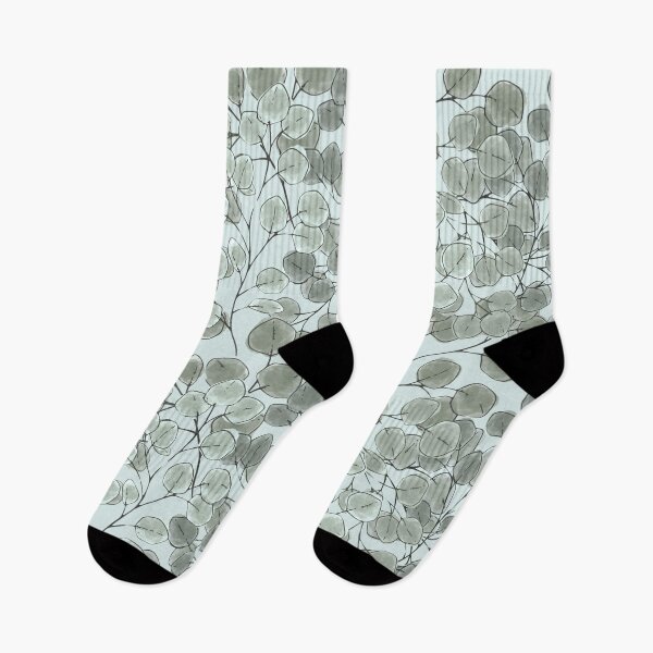 Item preview, Red Box Eucalypt Leaves on Sage Green designed and sold by studio2940.