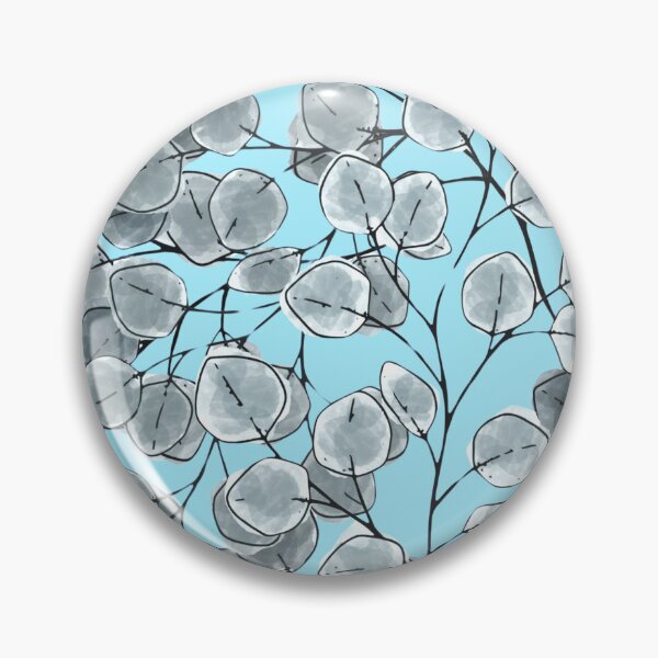 Item preview, Red Box Eucalypt Leaves on Sky Blue designed and sold by studio2940.