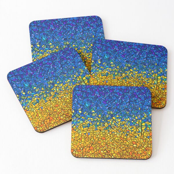 Item preview, Stained Glass (Yellow and Blue) designed and sold by fibbunny.