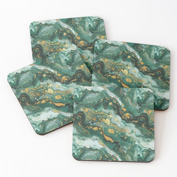Item preview, Green Gold Abstract Pattern  designed and sold by lilacance.