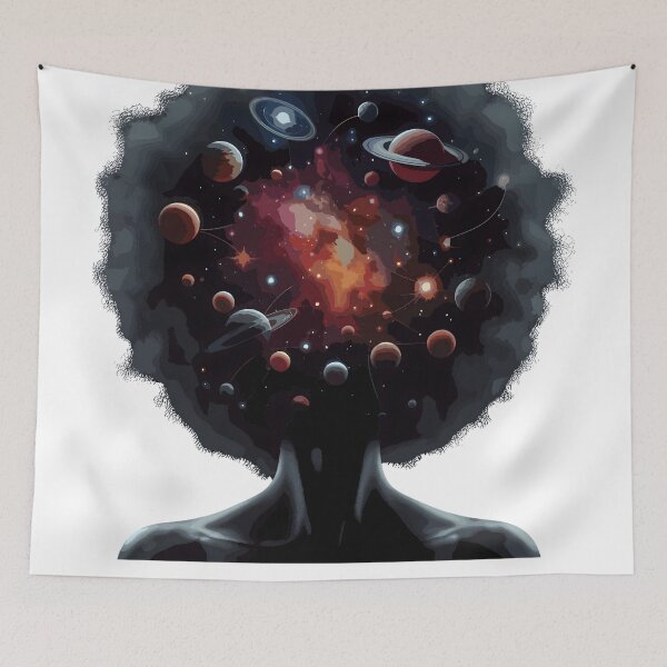 Item preview, Afrofuturism Afro Girl Cosmic designed and sold by KitonicTees.