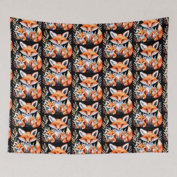 Item preview, Cute colorful red fox family, family ties designed and sold by Clara Fruggeri.