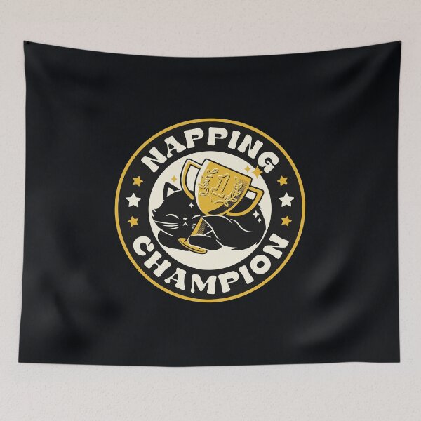 Item preview, Napping Champion Cat by Tobe Fonseca designed and sold by Tobe Fonseca®.