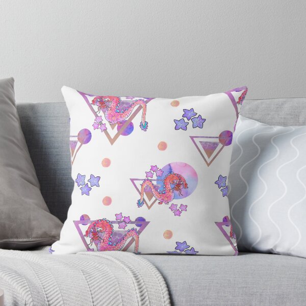 Year of the Dragon 2024 Repeat Pattern Version Throw Pillow