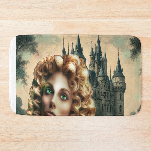 Item preview,   Mélusine, fairy and snake, in front of one of the castles she built in one night designed and sold by Valérie Ozanon.
