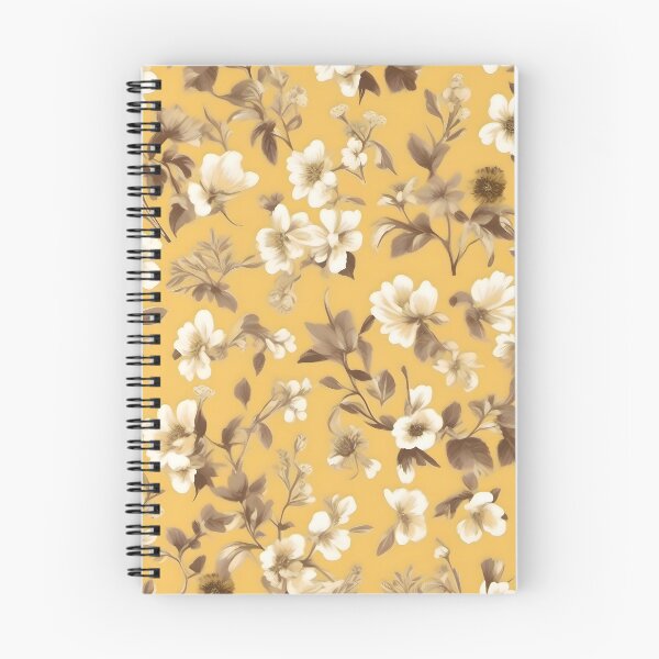 Item preview, White Floral Pattern With Yellow Flower Wallpaper designed and sold by MrKATORSKI.