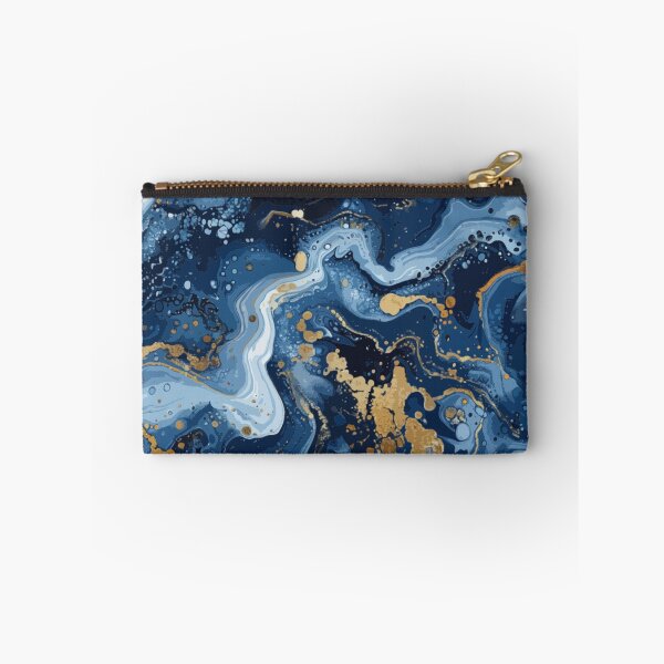 Item preview, Navy Blue White Gold Abstract Pattern designed and sold by lilacance.