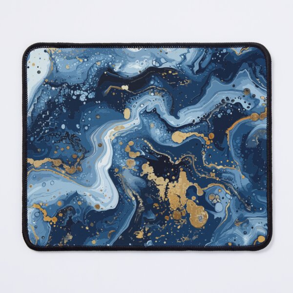 Item preview, Navy Blue White Gold Abstract Pattern designed and sold by lilacance.