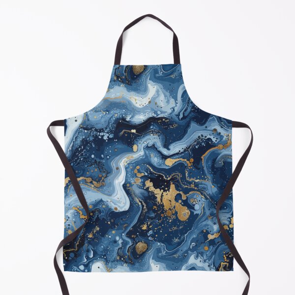 Item preview, Navy Blue White Gold Abstract Pattern designed and sold by lilacance.
