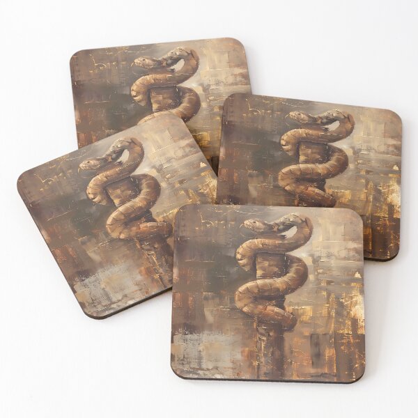 Item preview, Símbolo curativo abstracto de la serpiente de bronce de Moisés designed and sold by LivingArtClips.