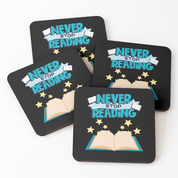 Item preview, Never stop reading designed and sold by Fantacaroo Designs.