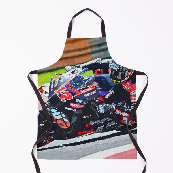 Item preview, Maverick Vinales racing in the corners on his 2024 MotoGP motorcycle watercolor designed and sold by Rodissimus1984.