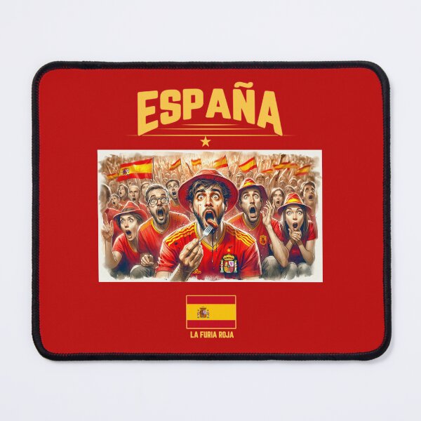 Item preview, Spanish Fans Euro24, sausage on a Fork. Spain designed and sold by Get-Forked.