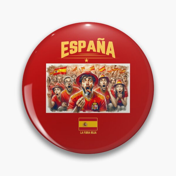 Item preview, Spanish Fans Euro24, sausage on a Fork. Spain designed and sold by Get-Forked.