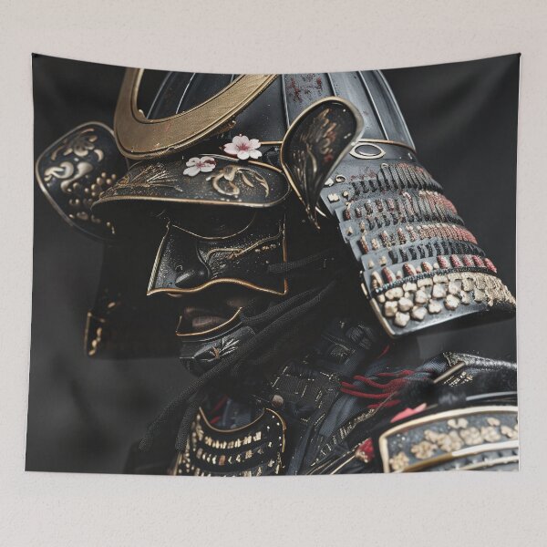 Item preview, Honorable Warrior: Close-up of a Japanese Samurai in Classic Armor designed and sold by Mullet Monkey.