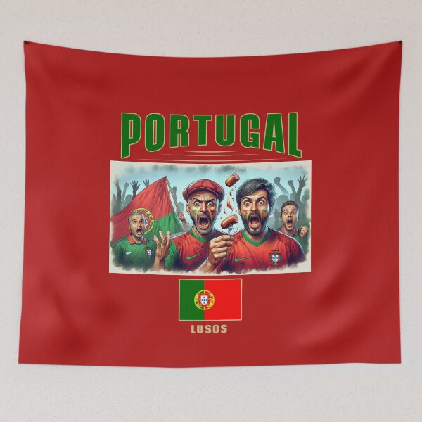Item preview, Portuguese Fans Euro24, sausage on a Fork. Portugal designed and sold by Get-Forked.